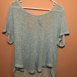 Aeropostale Teal Back Layered Shirt